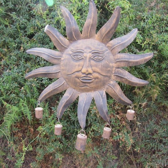 Accents Metal Sun Face Wind Chime Rustic Boho Bohemian Poshmark